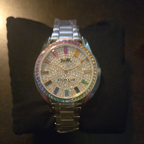 Coach Gold Watch with Rainbow Dial - Picture 3 of 3